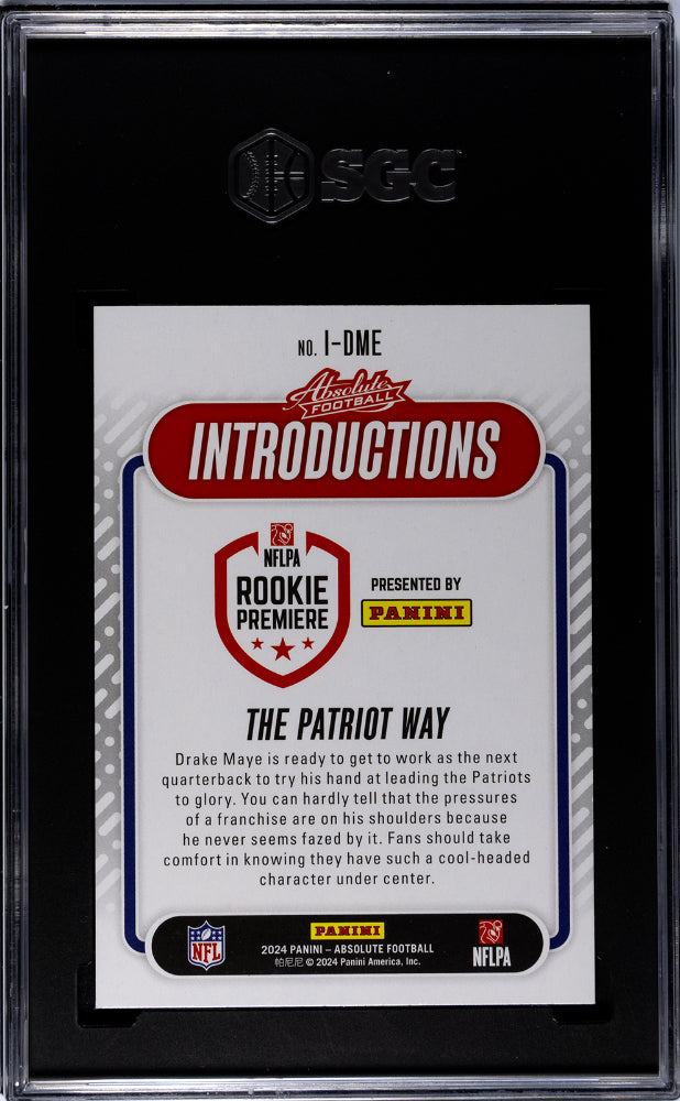 2024 Absolute #I-DME Drake Maye Introductions SGC 10