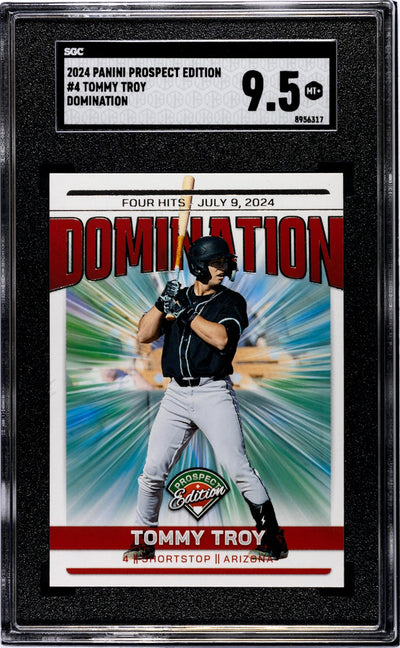 2024 Panini Prospect Edition Tommy Troy #4 Domination SGC 9.5
