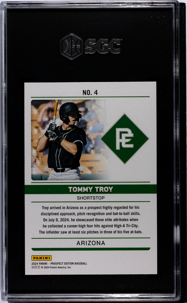 2024 Panini Prospect Domination Tommy Troy #4 SGC 9.5
