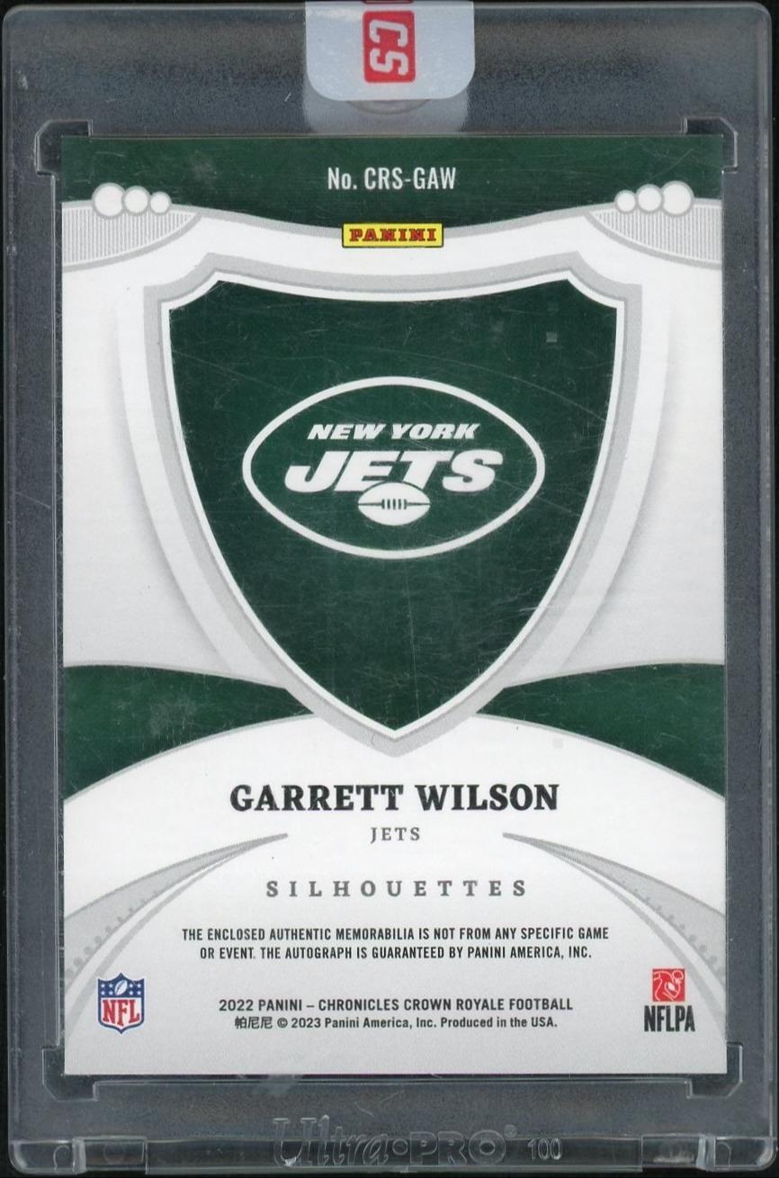 2022 Crown Royale CRS-GAW Garrett Wilson Silhouettes Auto /49