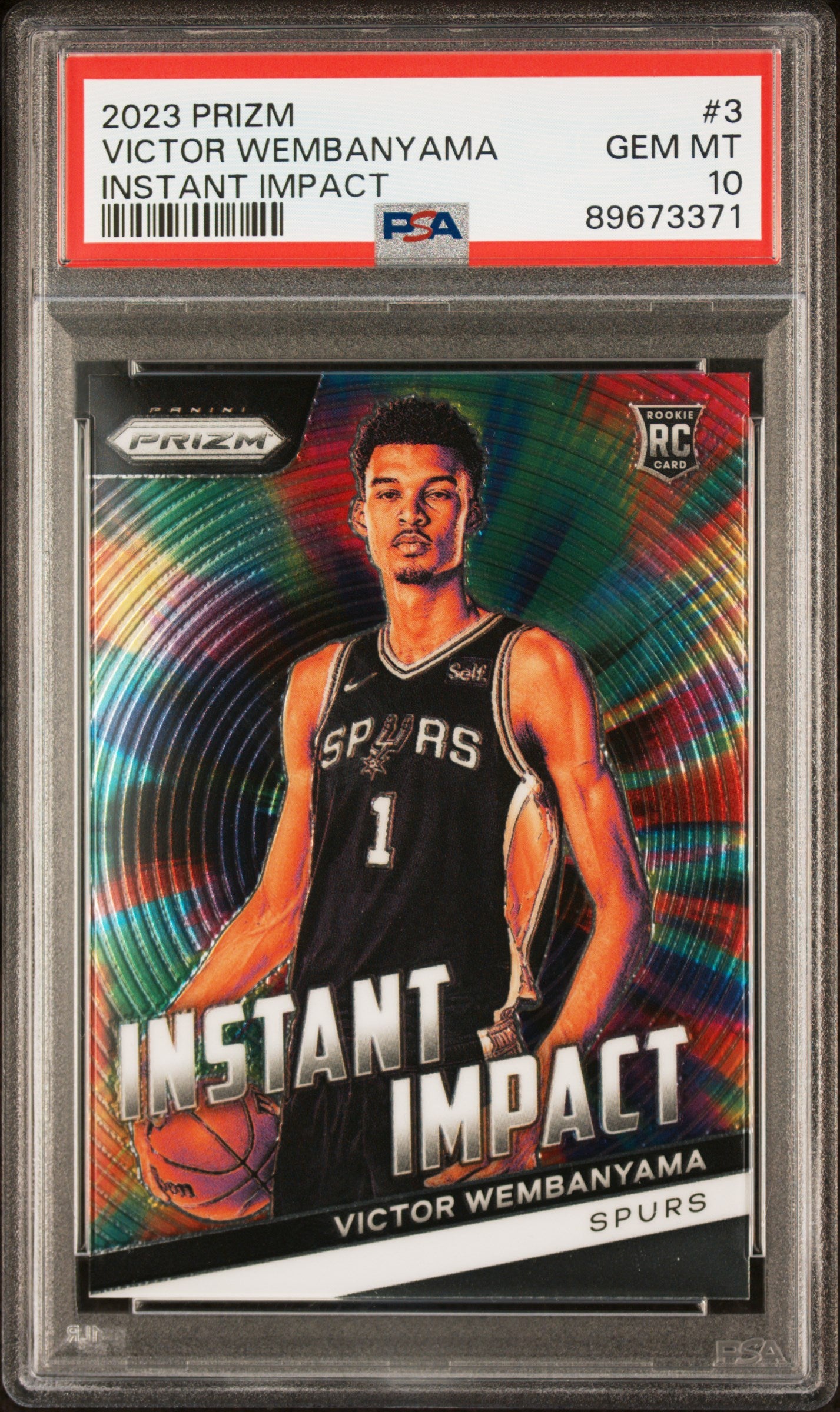 2023 Panini Prizm Instant Impact Victor Wembanyama #3 PSA 10