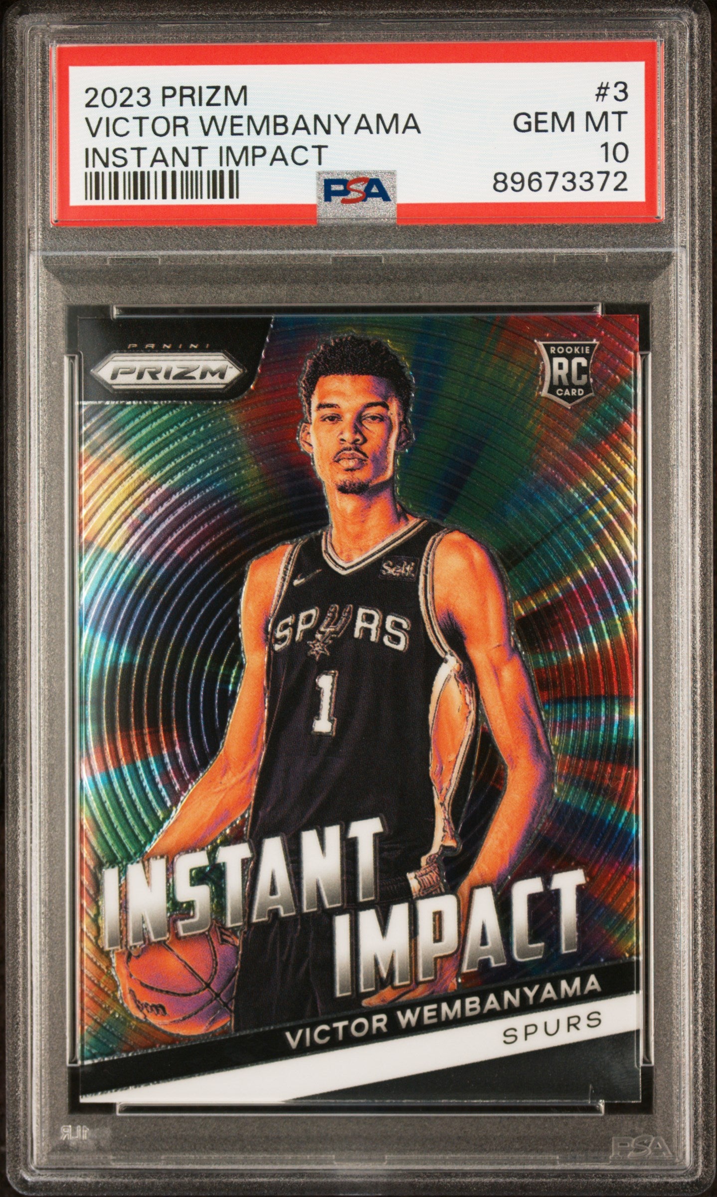 2023 Panini Prizm Instant Impact Victor Wembanyama #3 PSA 10