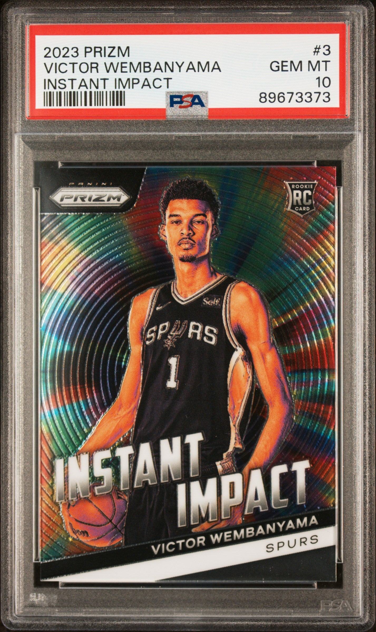2023 Panini Prizm Instant Impact Victor Wembanyama #3 PSA 10