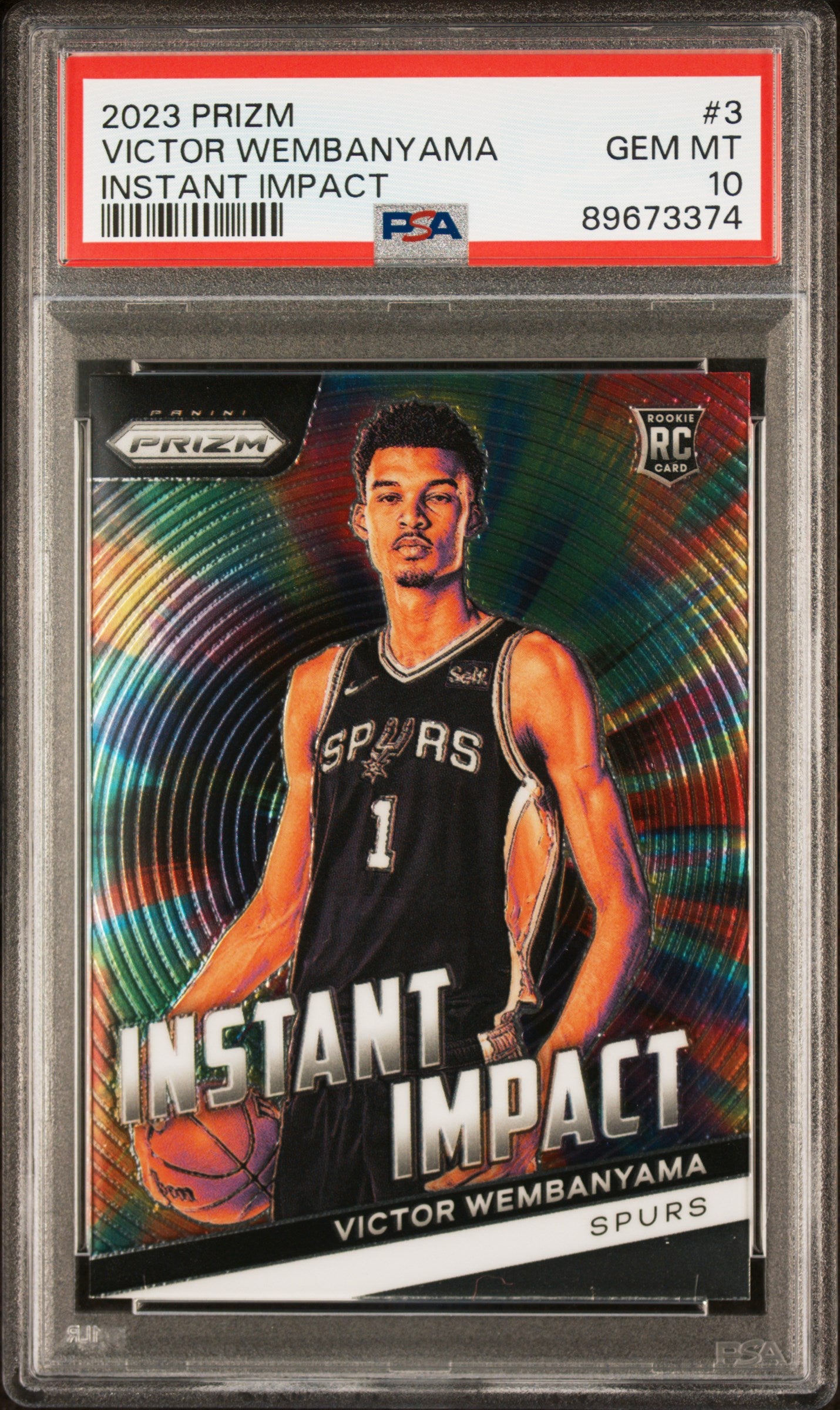 2023 Panini Prizm Instant Impact Victor Wembanyama #3 PSA 10