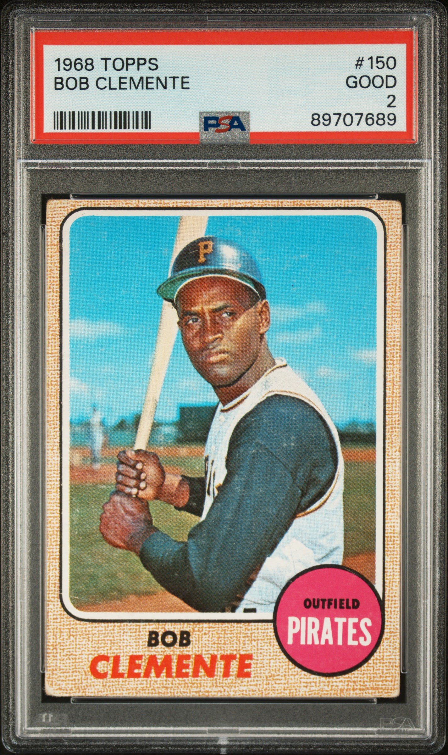 1968 Topps Bob Clemente #150 PSA 2