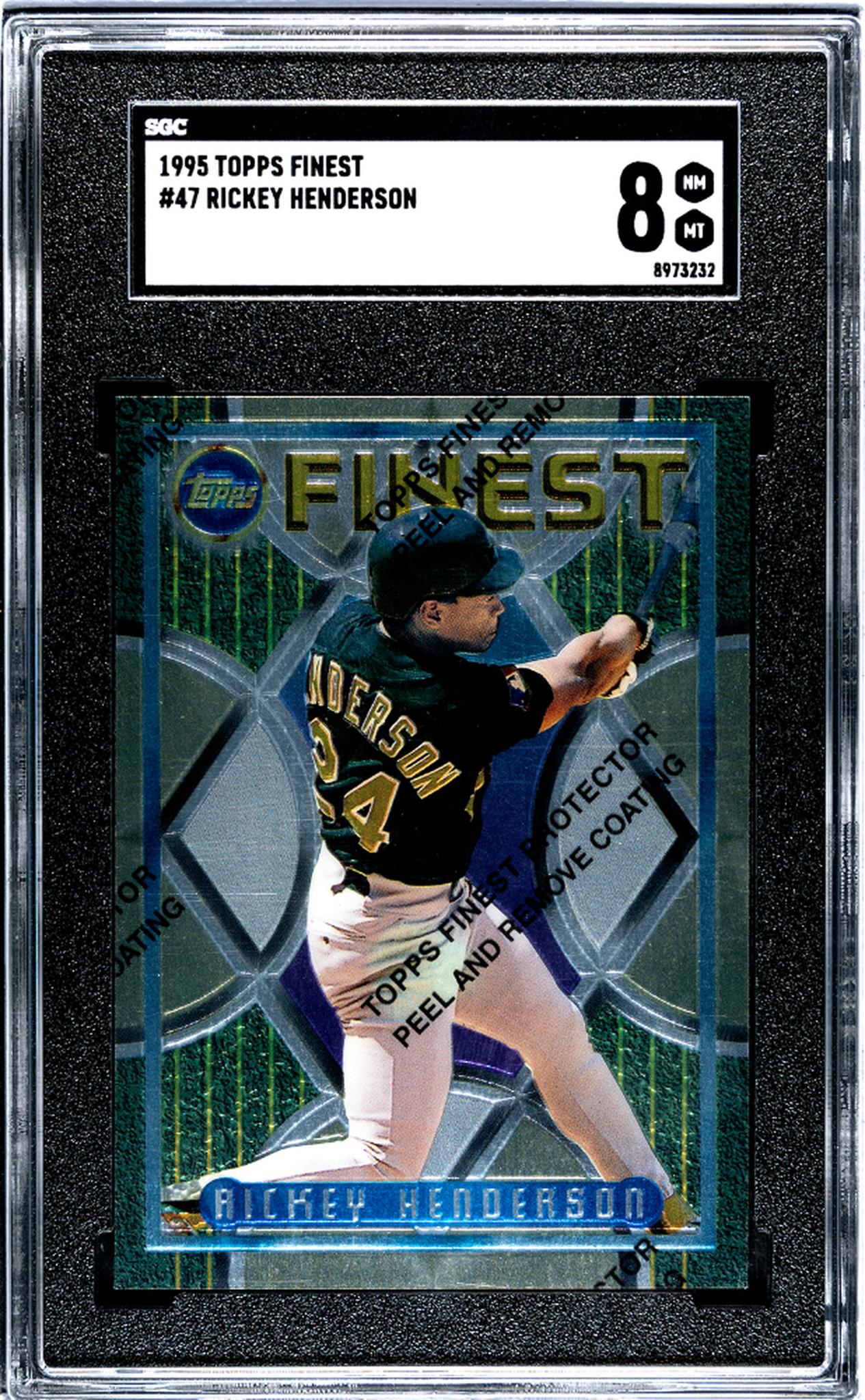 1995 Topps Finest Rickey Henderson #47 SGC 8