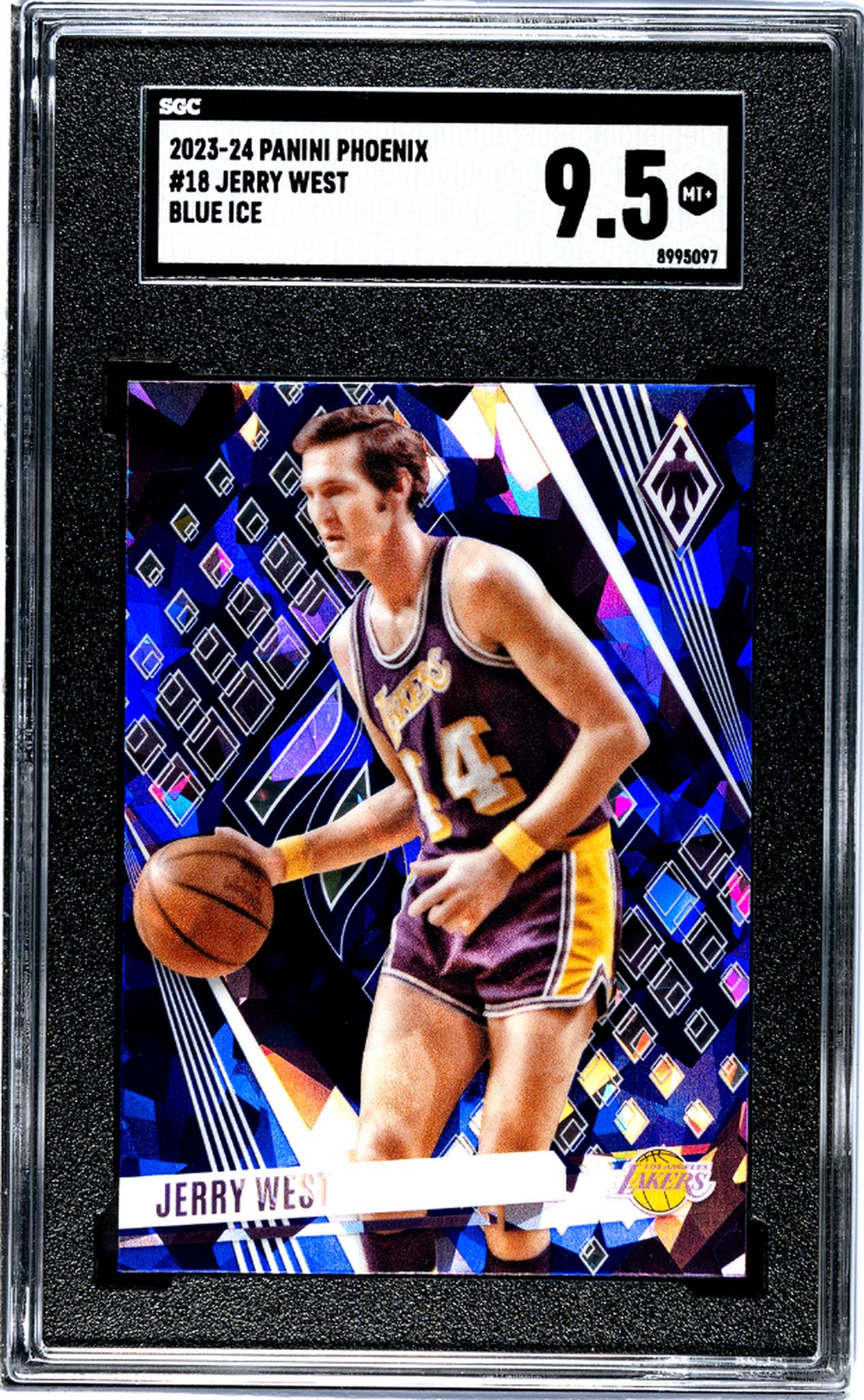 2023-24 Panini Phoenix #18 Jerry West Blue Ice SGC 9.5