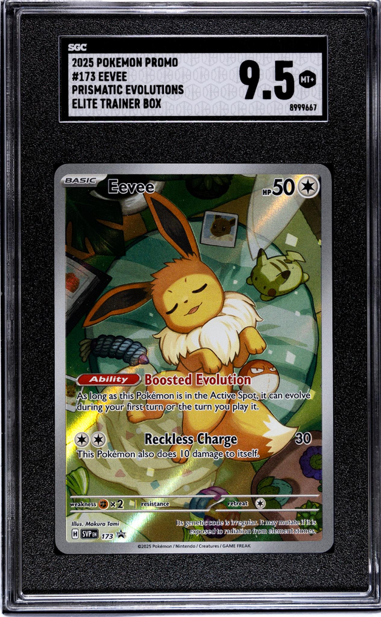 2025 Pokemon #173 Eevee Prismatic Evolutions SGC 9.5