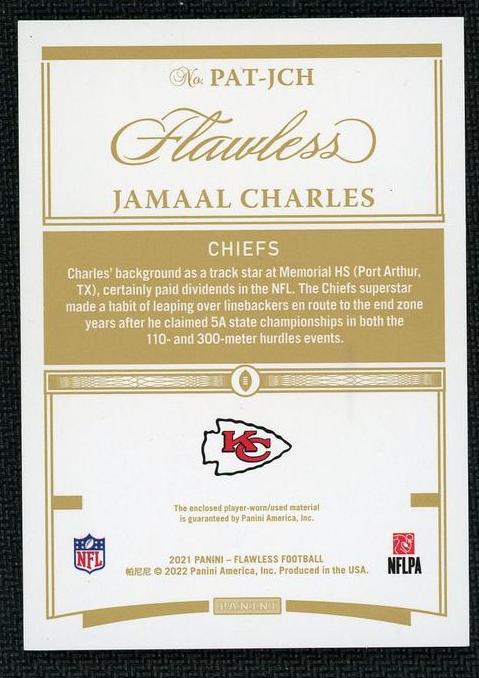 2021 Panini Flawless Jamaal Charles /15 Chiefs
