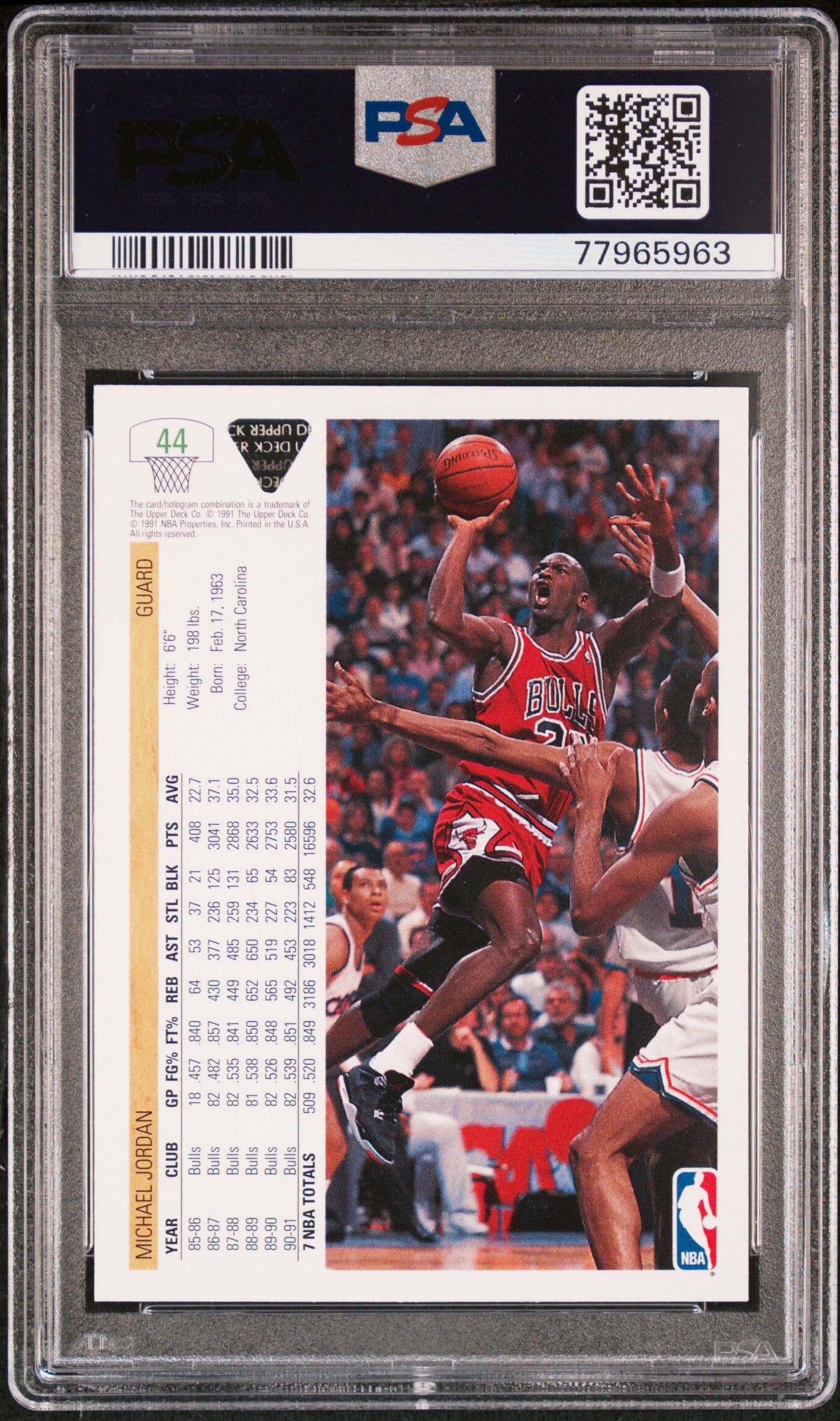 1991 Upper Deck #44 Michael Jordan PSA 10