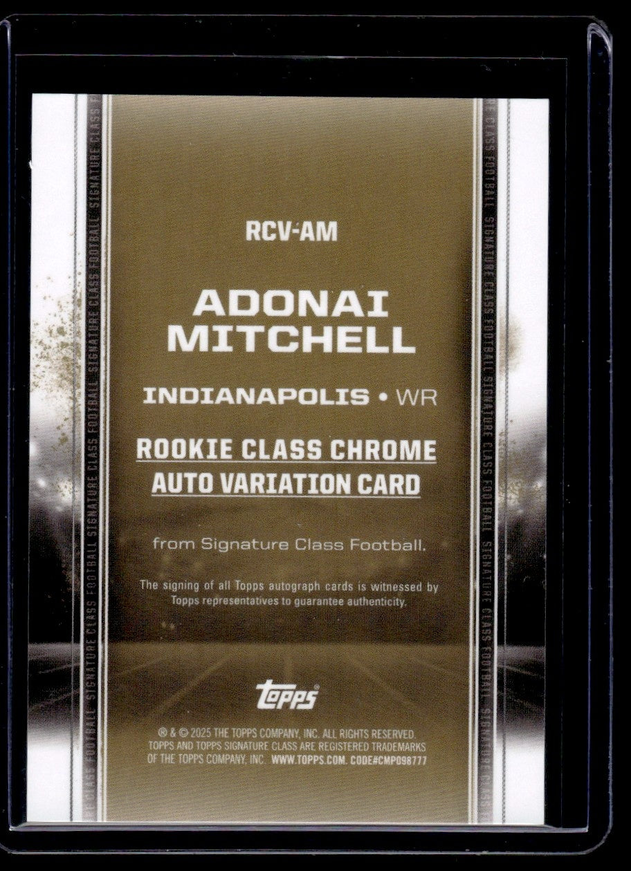 2024 Topps Signature Adonai Mitchell Rookie Class Auto Red #19/25