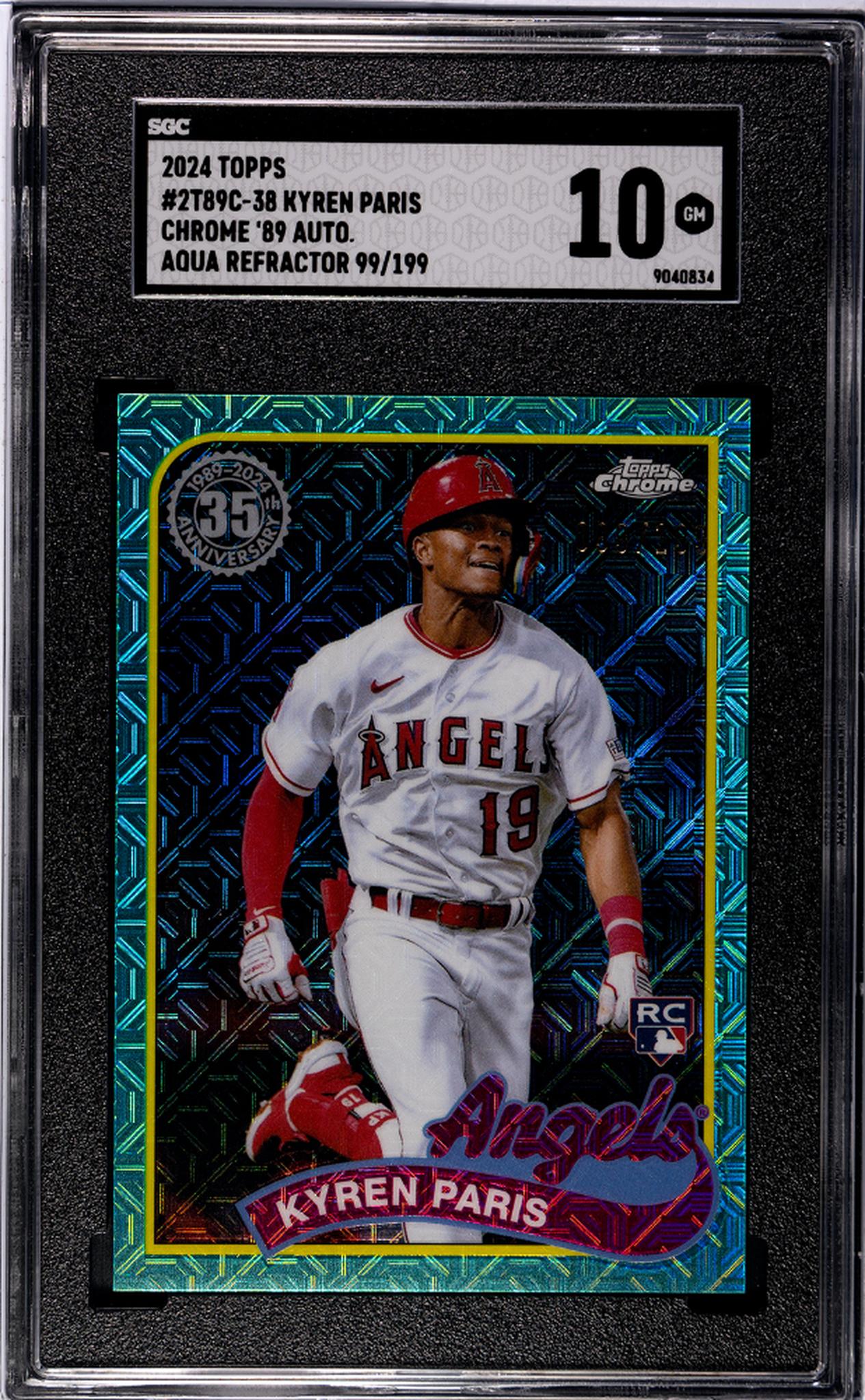 2024 Topps Chrome '89 Aqua Refractor Kyren Paris #2T89C-38 RC Auto /199 SGC 10