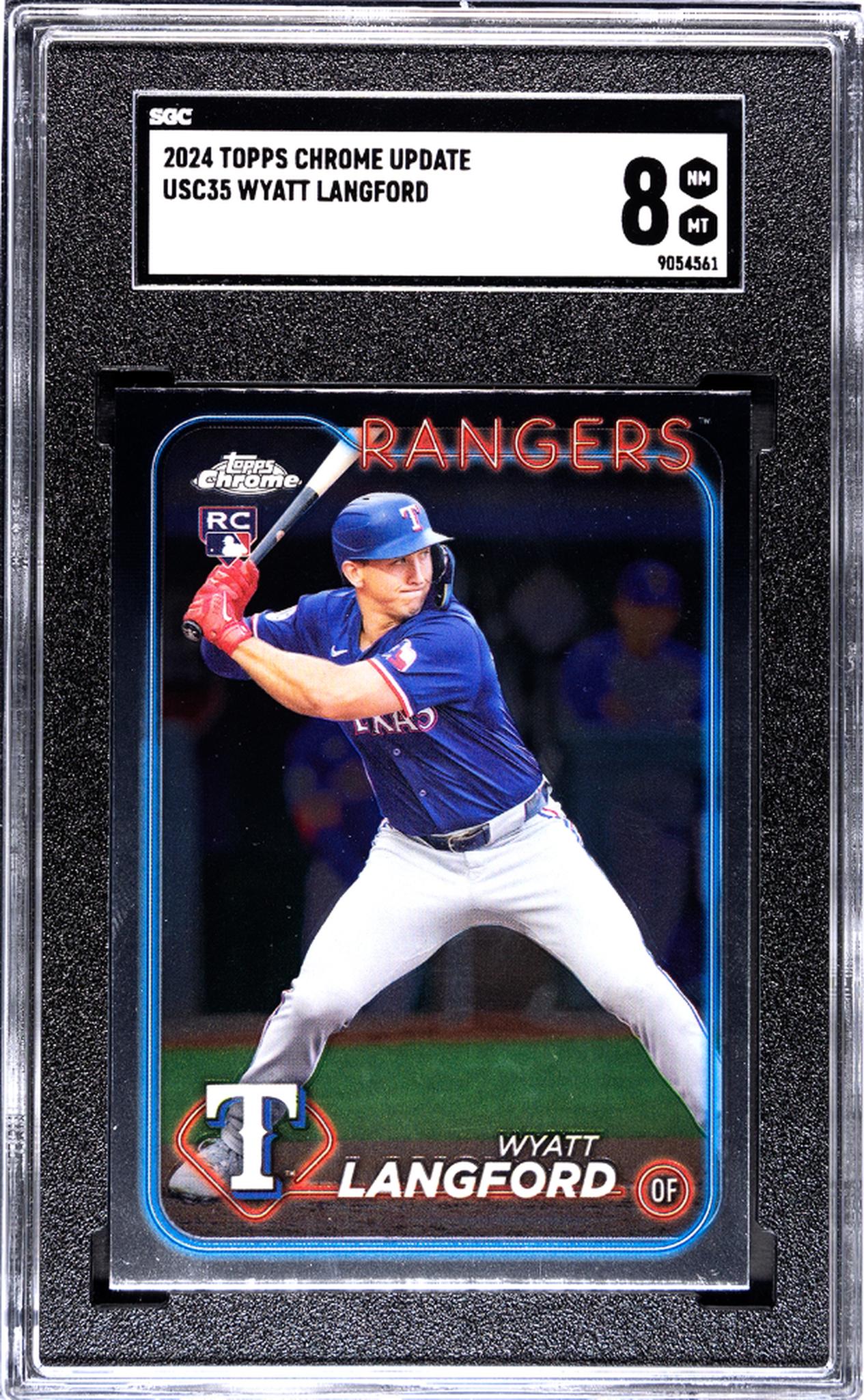 2024 Topps Chrome Update Wyatt Langford #USC35 RC SGC 8