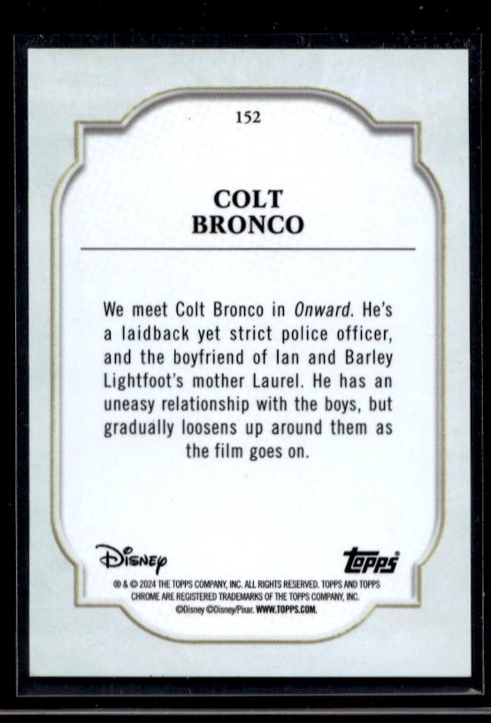 2024 Topps Chrome Disney Sapphire Black /10 #152 Colt Bronco