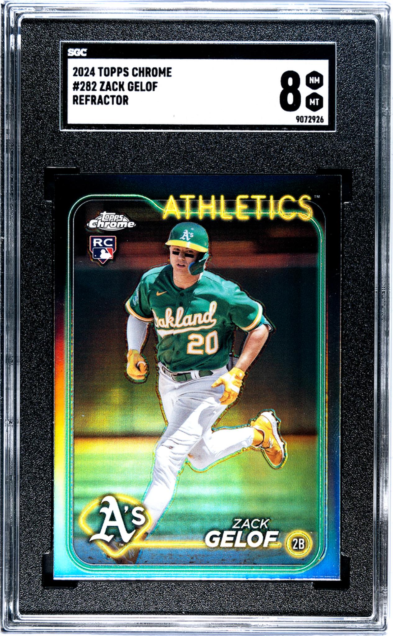 2024 Topps Chrome #282 Zack Gelof Refractor Rookie  SGC 8