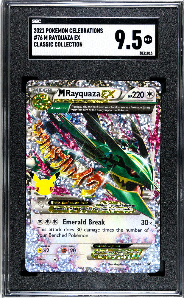 2021 Pokemon Celebrations Classic Collection Mega Rayquaza EX #76 SGC 9.5