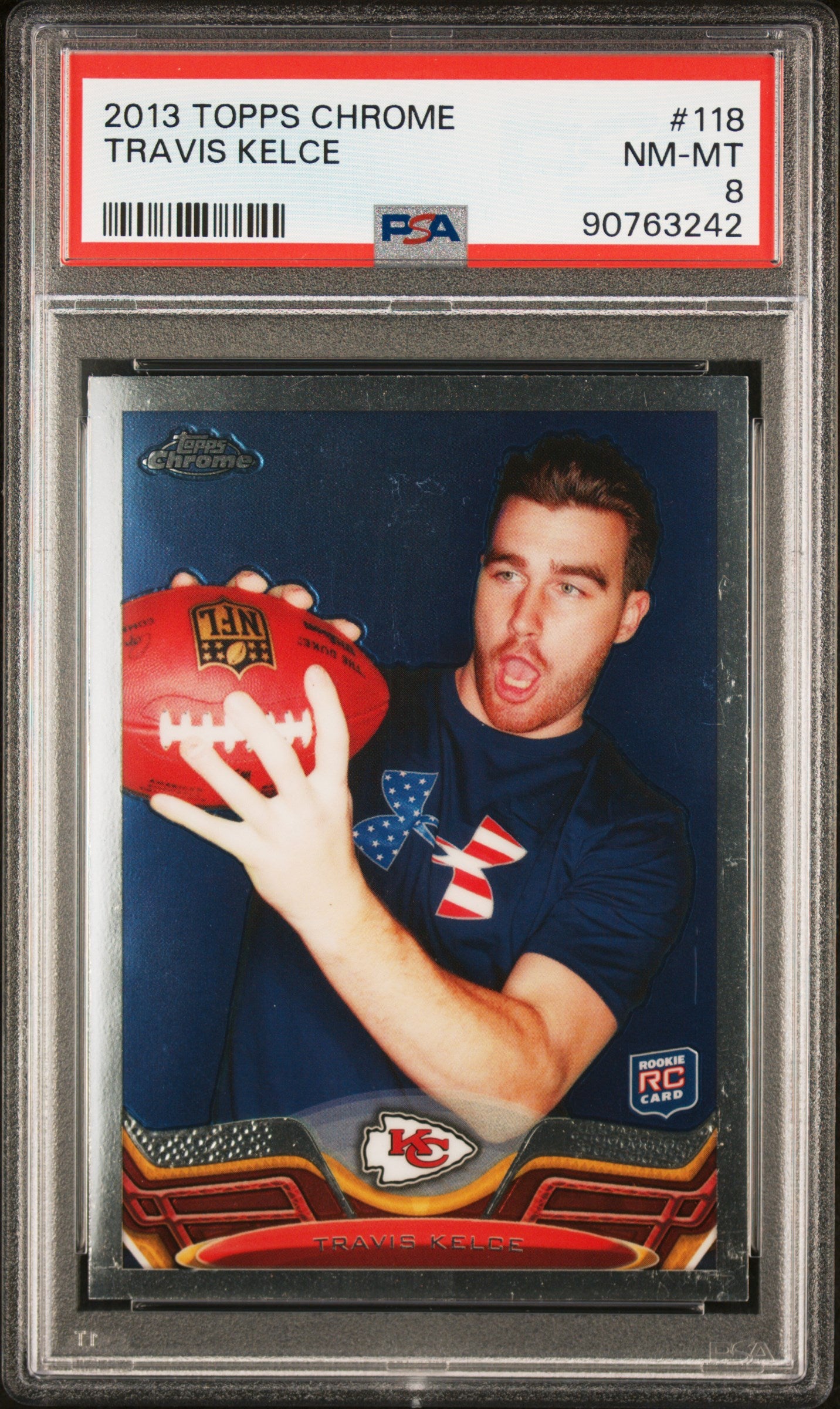 2013 Topps Chrome Travis Kelce #118 PSA 8
