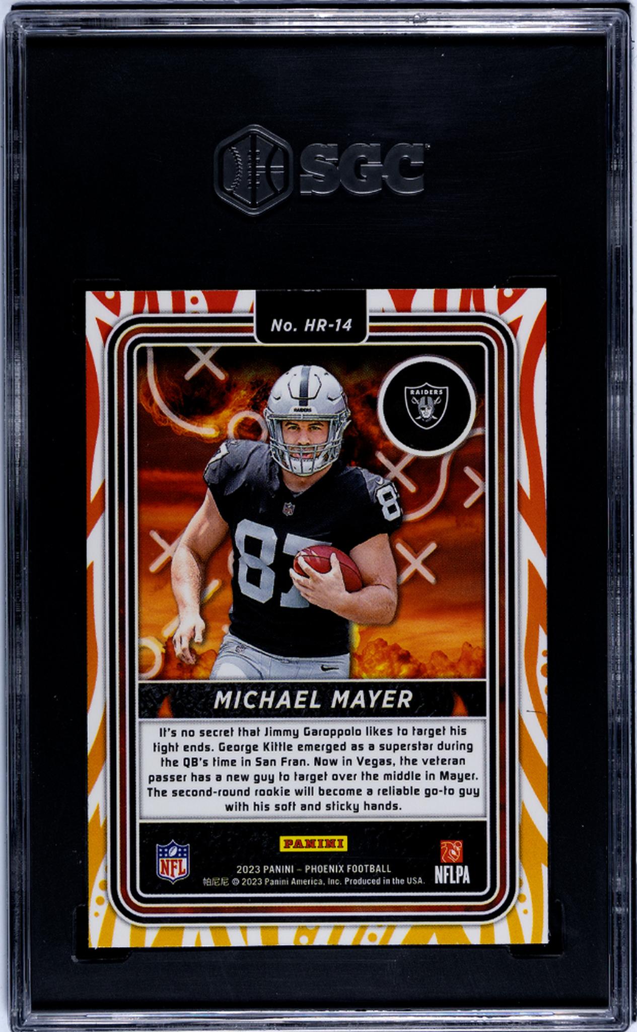 2023 Panini Phoenix #HR-14 Michael Mayer Hot Routes SGC 9.5
