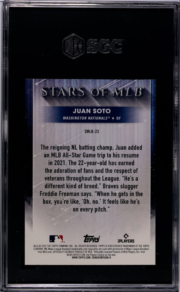 2022 Topps #SMLB-23 Juan Soto Stars of MLB SGC 9