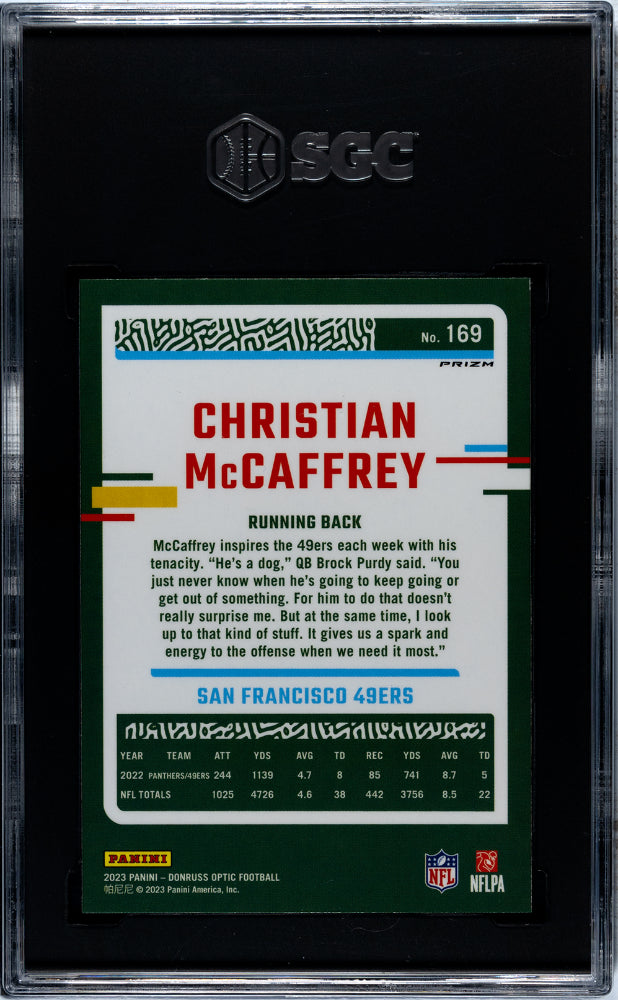 2023 Panini Donruss Optic Stars #169 Christian McCaffrey SGC 9.5