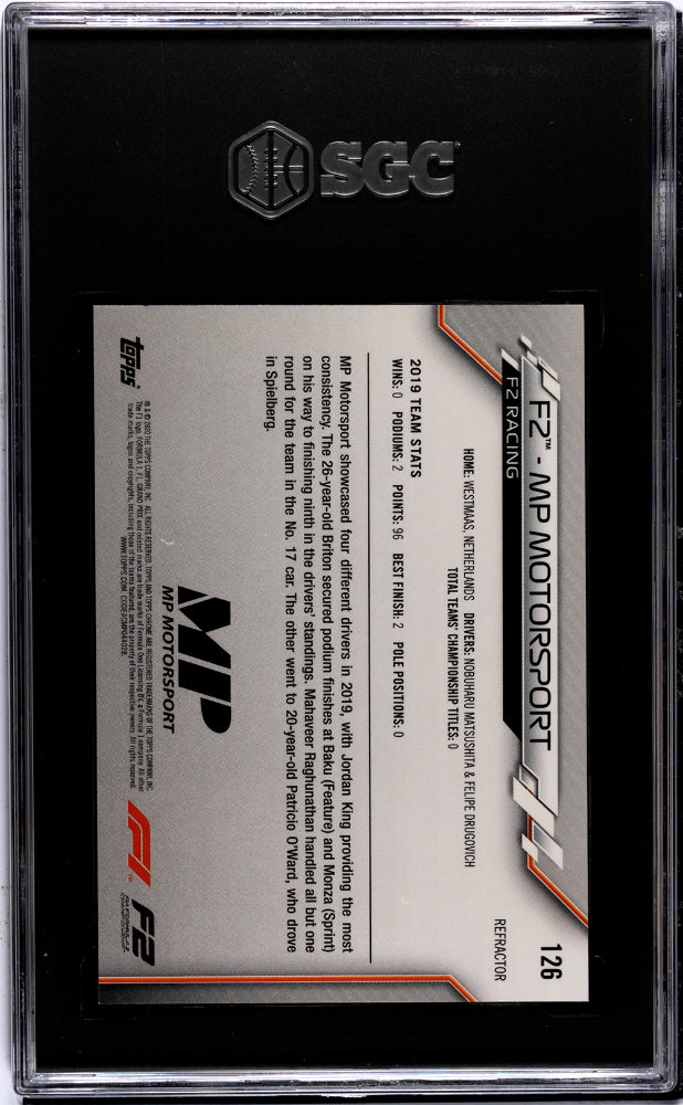 2020 Topps Chrome F1 Refractor MP Motorsport #126 SGC 9.5