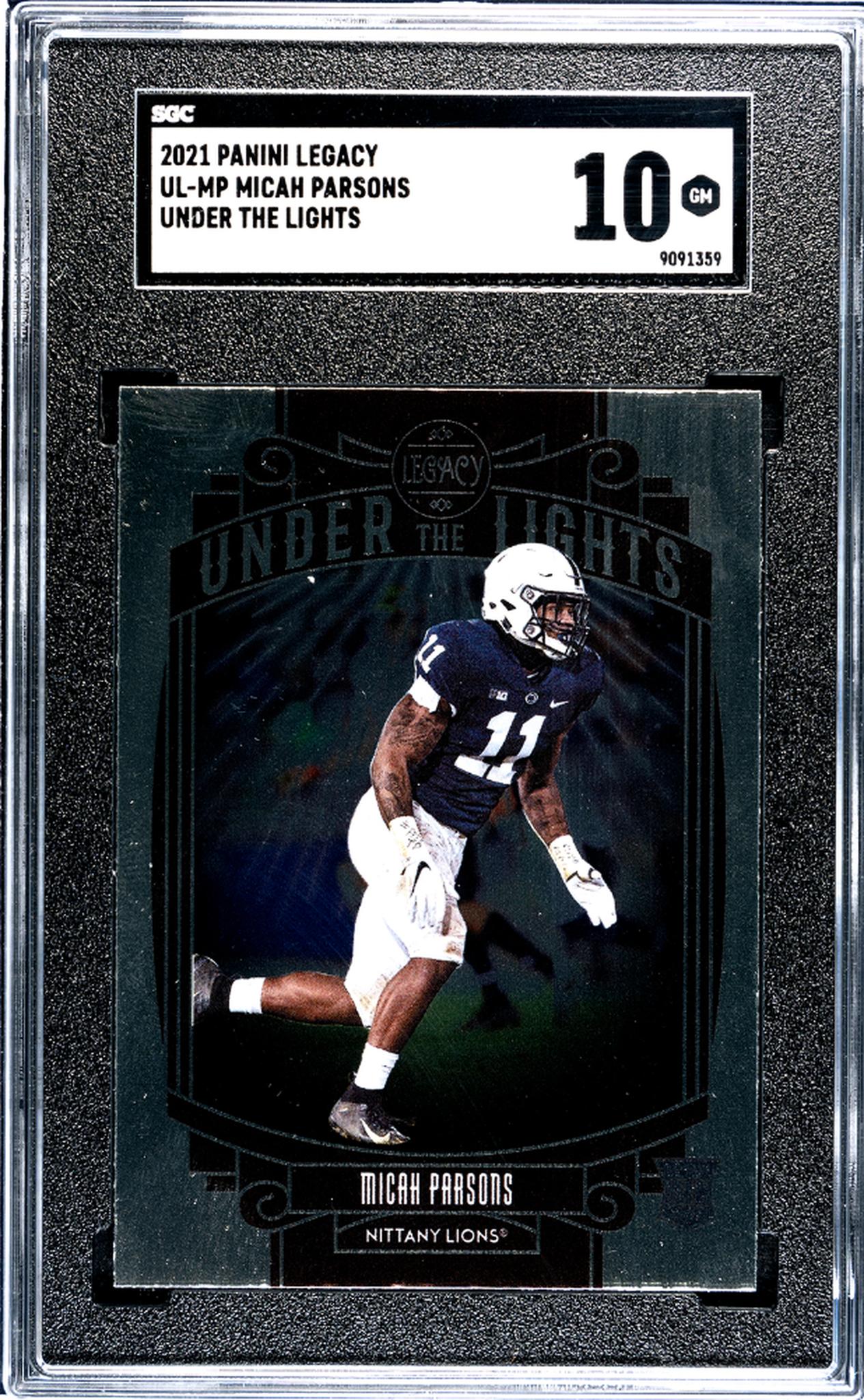 2021 Panini Legacy Under the Lights Micah Parsons #UL-MP SGC 10