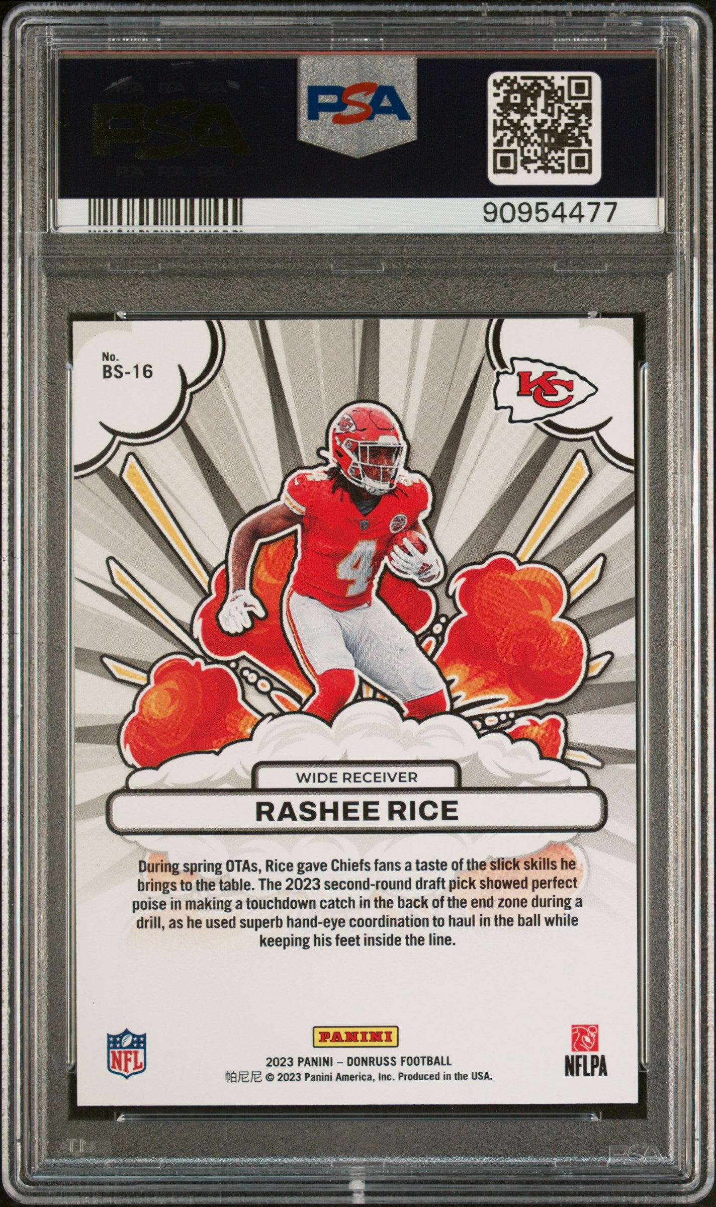2023 Panini Donruss Bomb Squad Holo Rashee Rice #BS16 PSA 10
