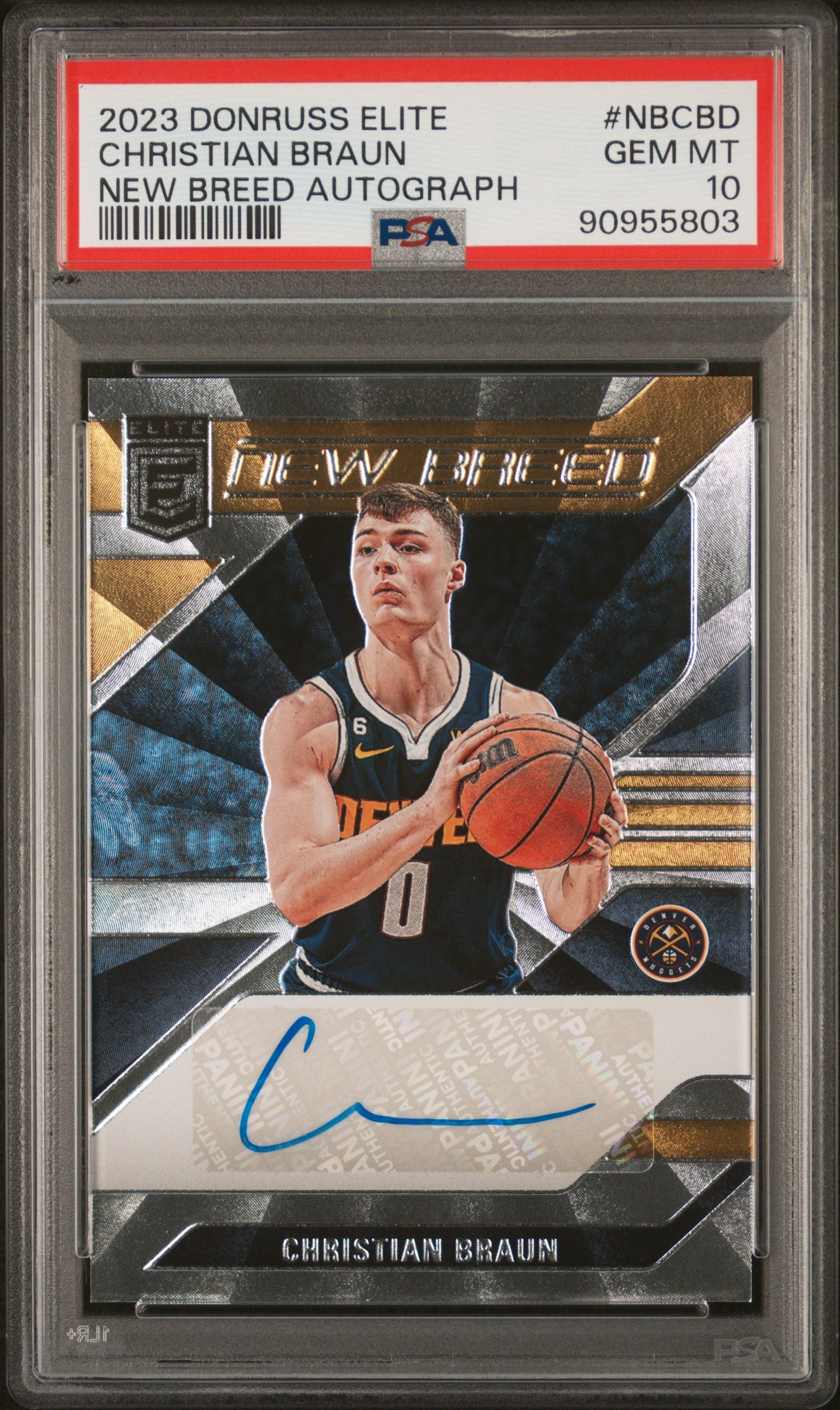 2023 Donruss Elite #NB-CBD Christian Braun New Breed Autograph Auto PSA 10