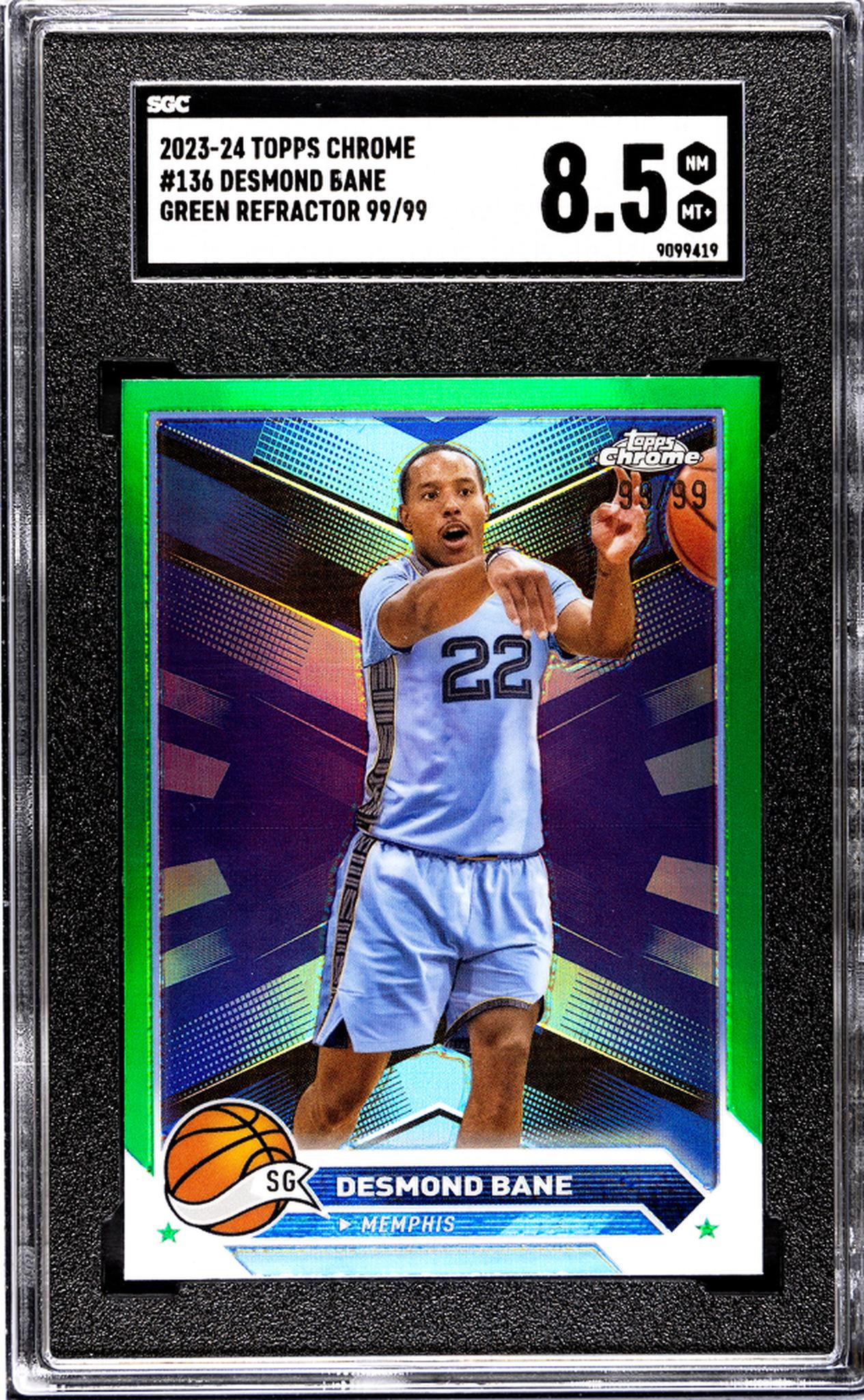 2023-24 Topps Chrome #136 Desmond Bane Green Ref. 99/99 SGC 8.5