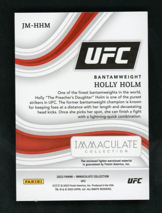 2023 Panini Immaculate Collection JM-HHM Holly Holm Gloves /8