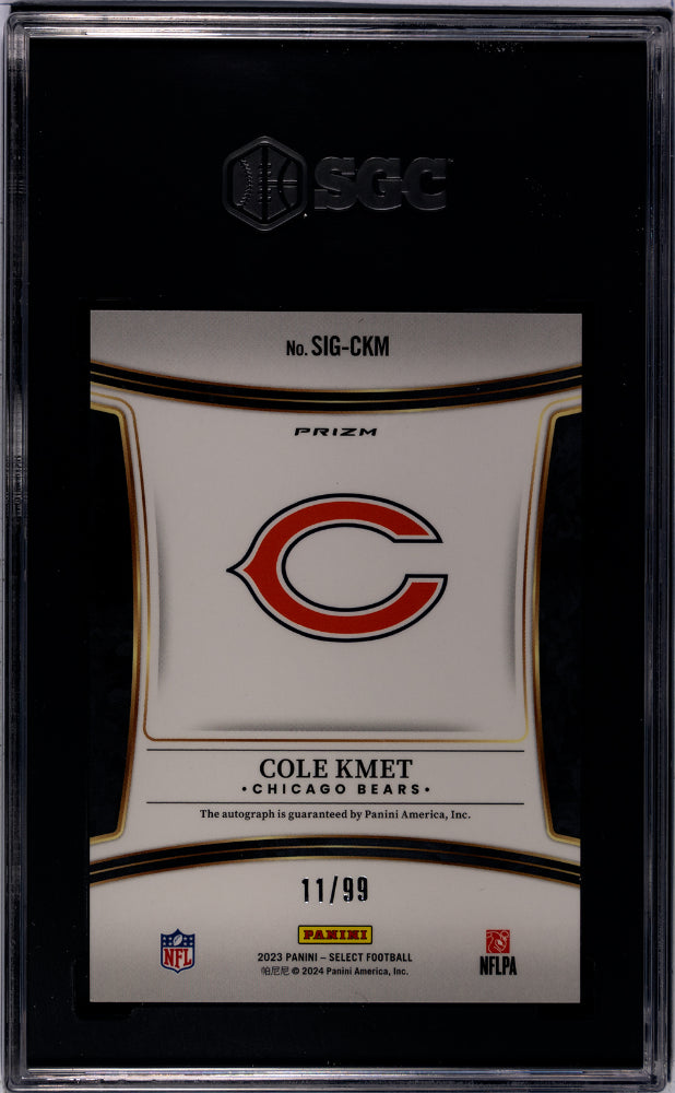 2023 Select #SIG-CKM Cole Kmet Signatures /99 SGC 9.5