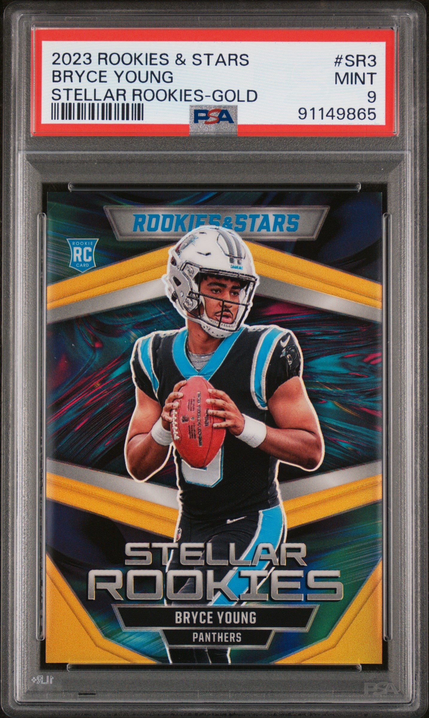 2023 Panini Rookies & Stars Stellar Rookies Gold Bryce Young #SR3 RC PSA 9