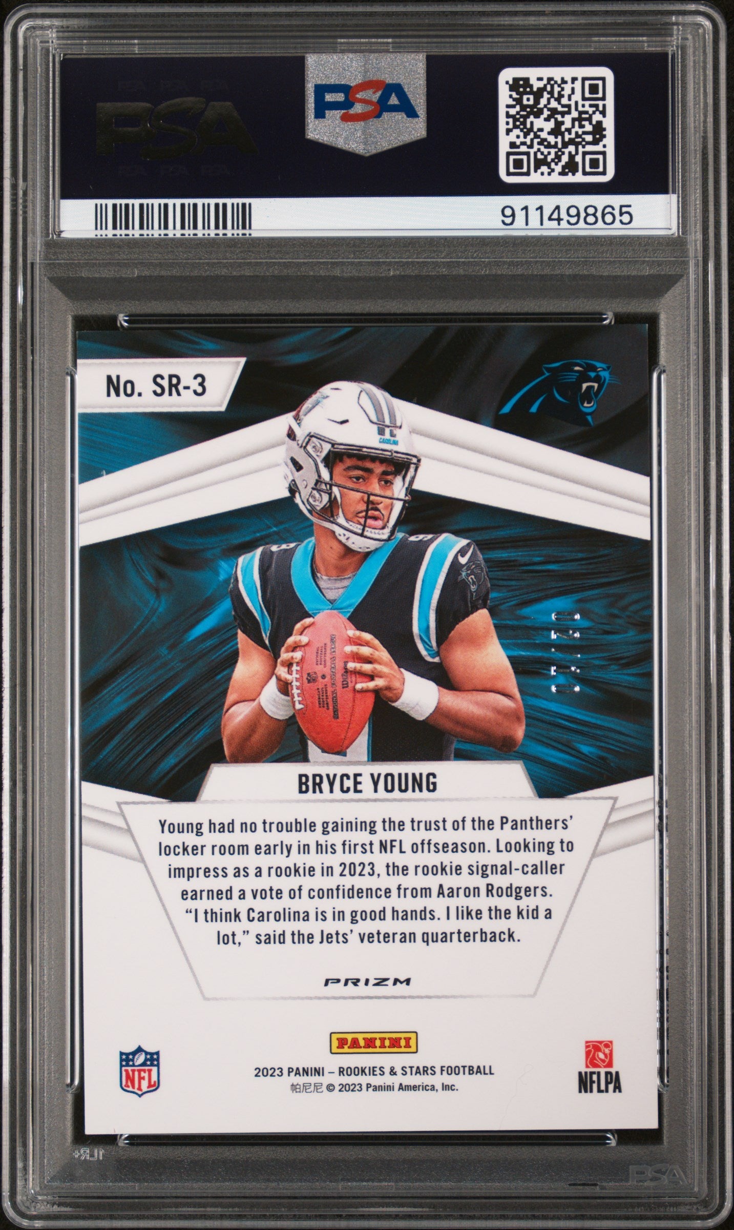 2023 Panini Rookies & Stars Stellar Rookies Gold Bryce Young #SR3 RC PSA 9