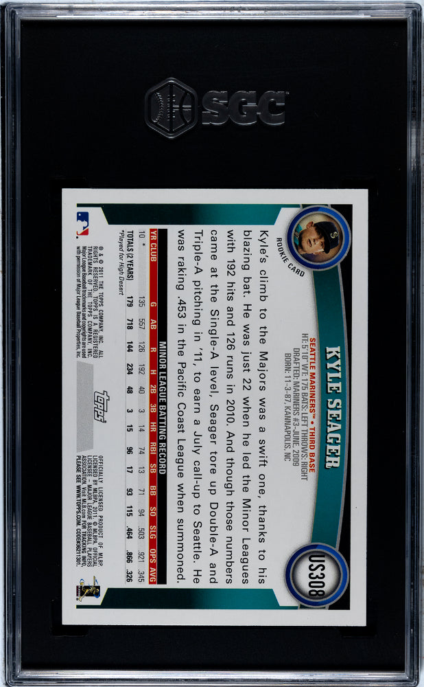 2011 Topps Update Kyle Seager #US308 RC SGC 10