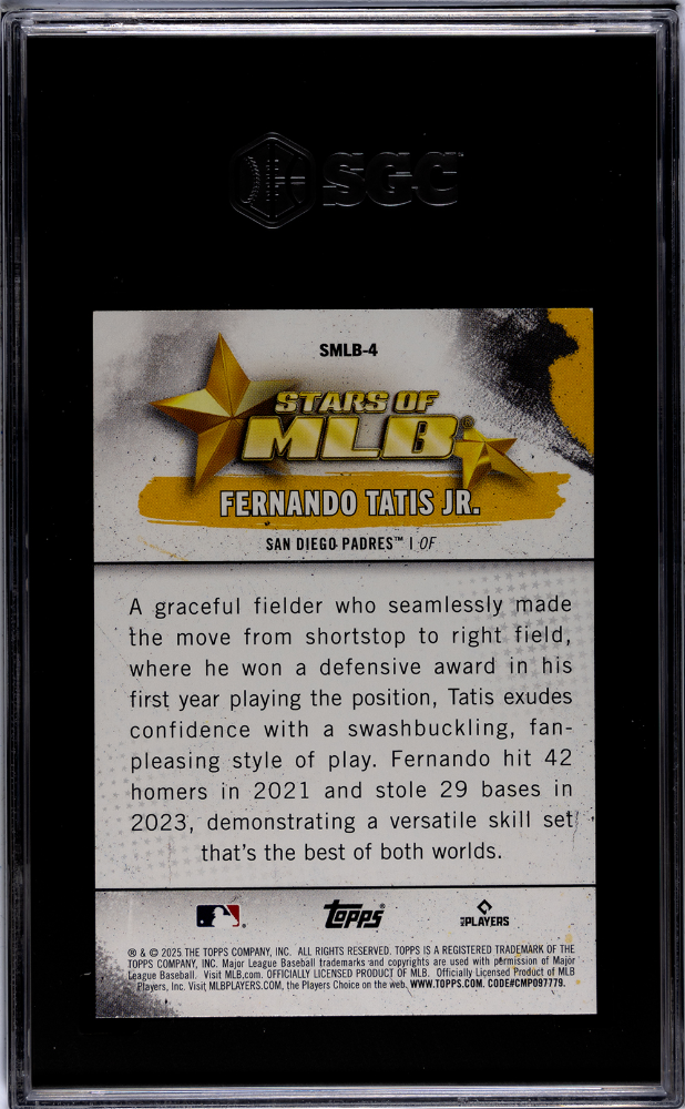 2025 Topps #SMLB-4 Fernando Tatis Jr. Stars of MLB SGC 10