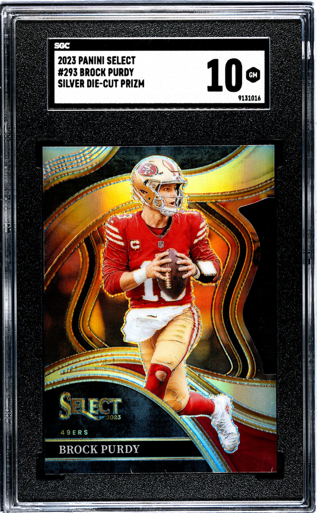 2023 Panini Select #293 Brock Purdy Silver Die-Cut Prizm SGC 10