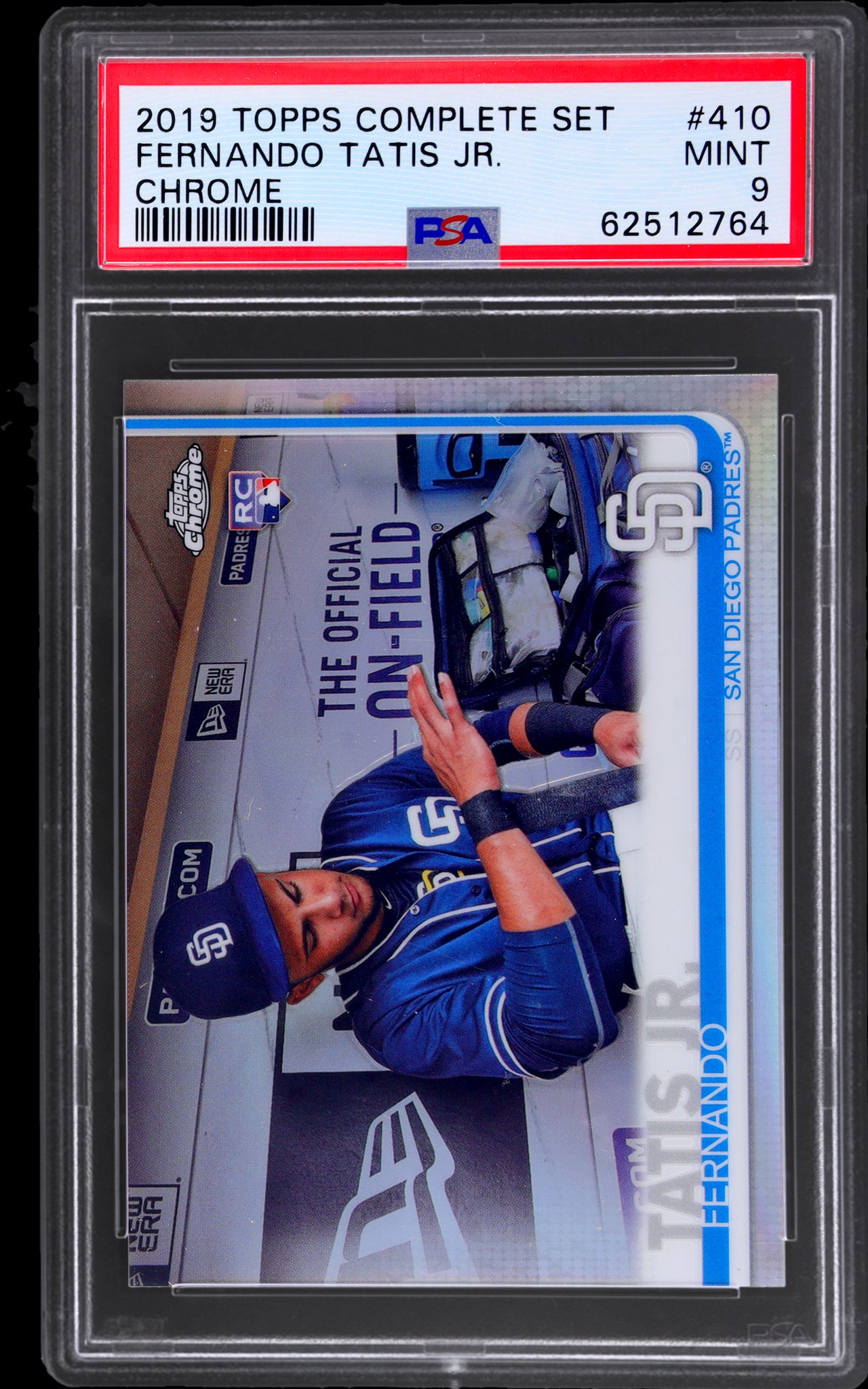 2019 Topps Chrome Factory Set Rookie Variation Refractor Fernando Tatis PSA 9