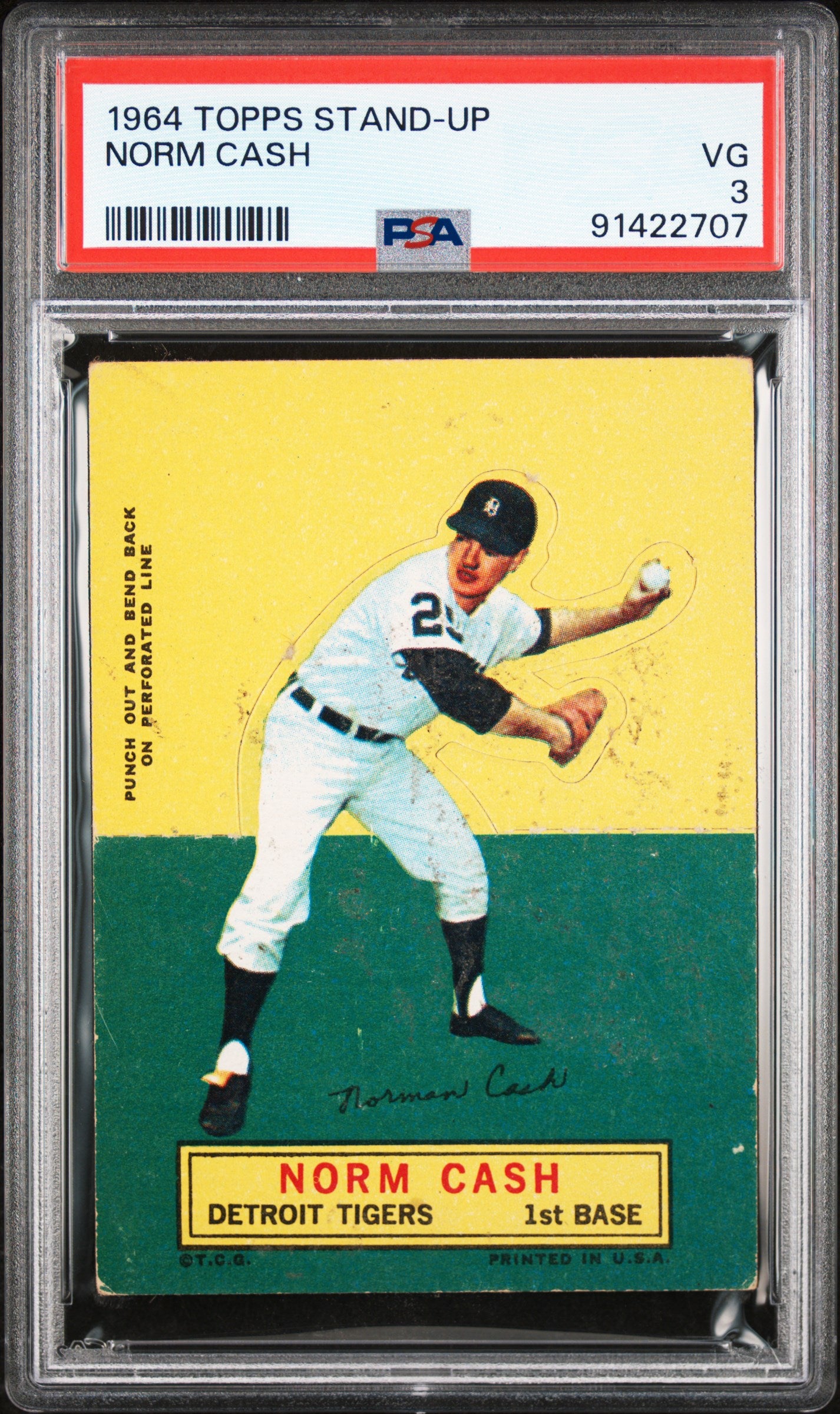1964 Topps Stand-Ups Norm Cash #13 PSA 3
