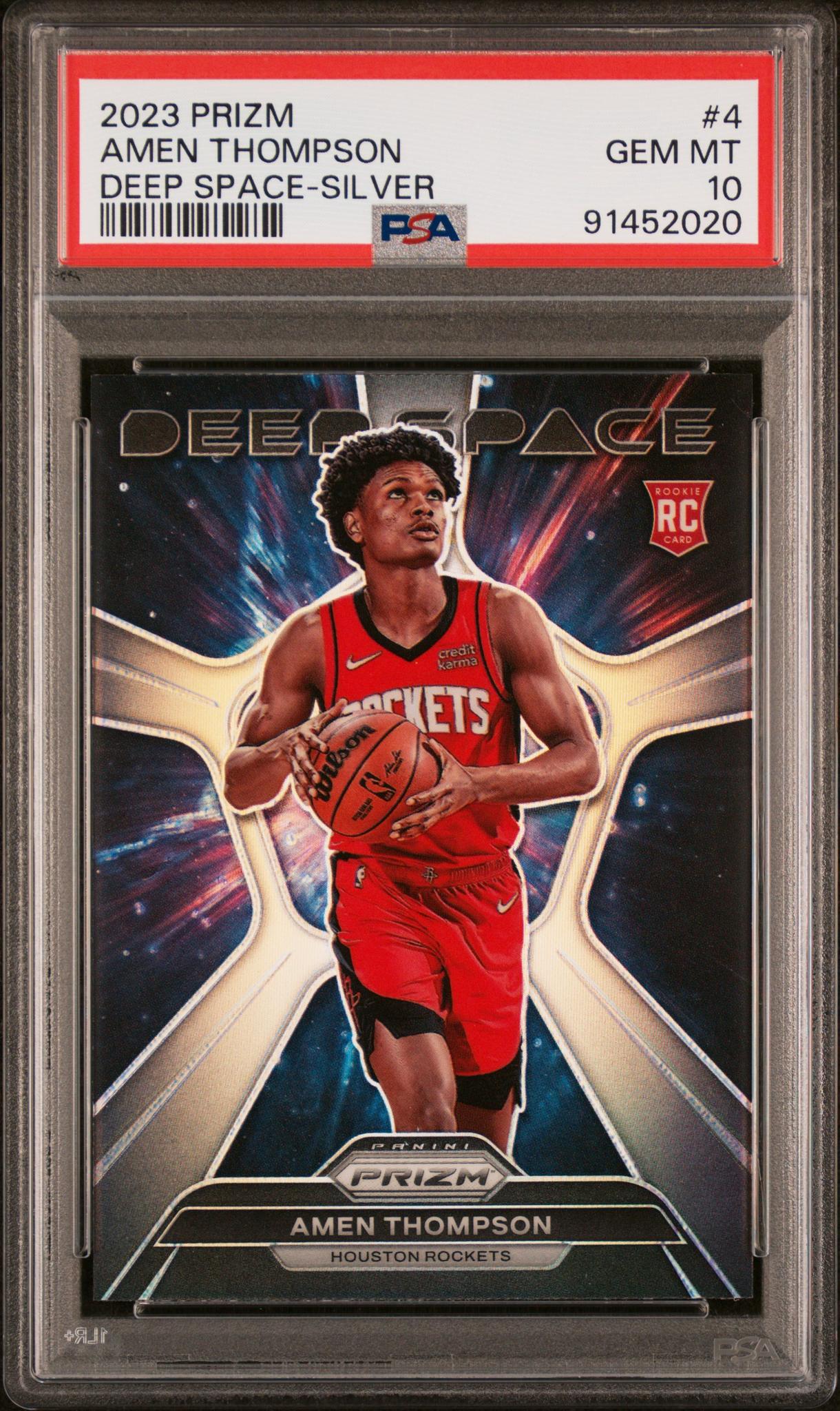 2023 Panini Prizm Deep Space #4 Amen Thompson Silver PSA 10