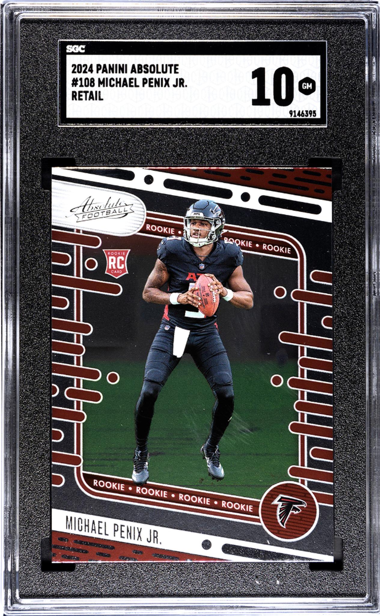 2024 Panini Absolute Football Michael Penix Jr. #108 RC SGC 10