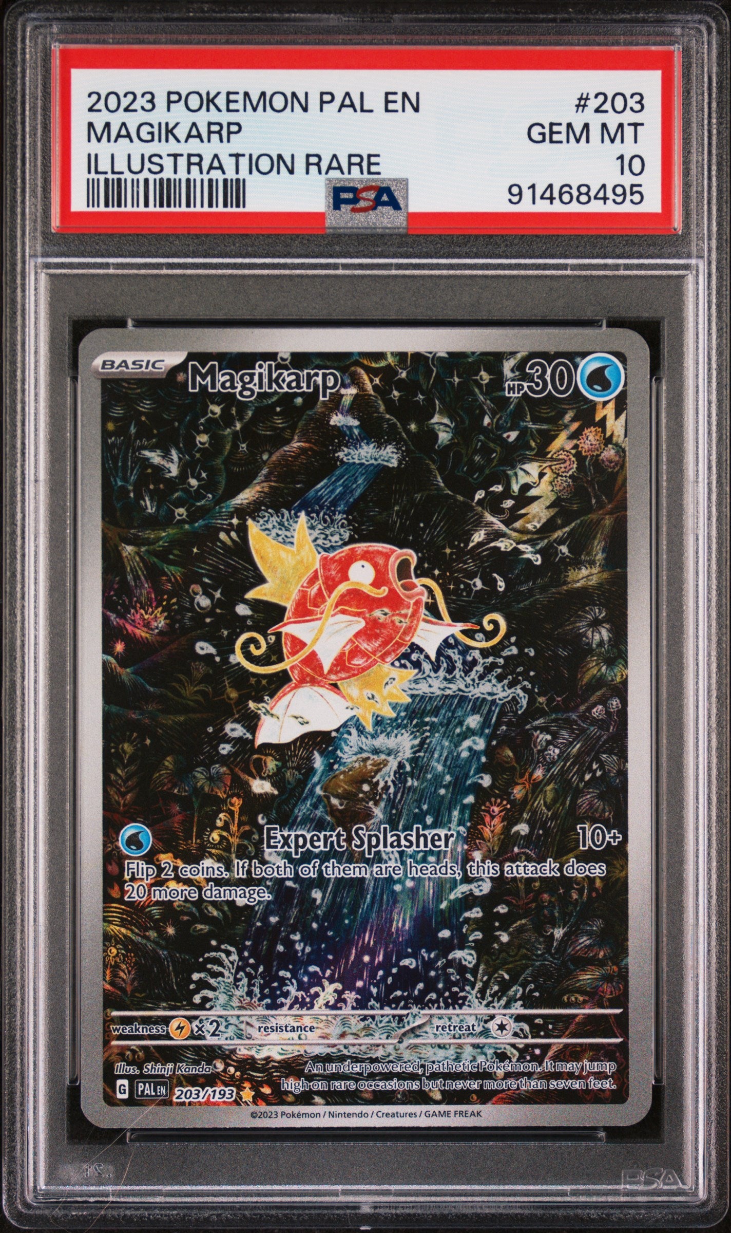 2023 Pokemon Paldea Evolved #203 Magikarp Illustration Rare PSA 10