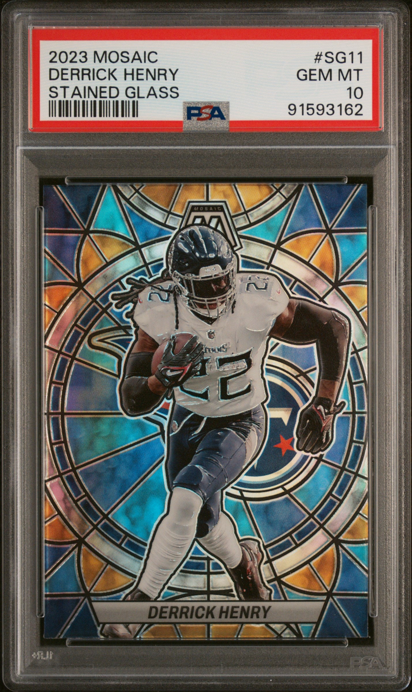 2023 Panini Mosaic Stained Glass Derrick Henry #SG11 PSA 10