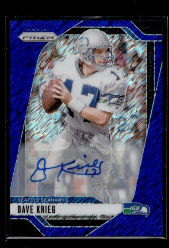 2024 Panini Prizm Auto Blue Shimmer /25 #267 Dave Krieg