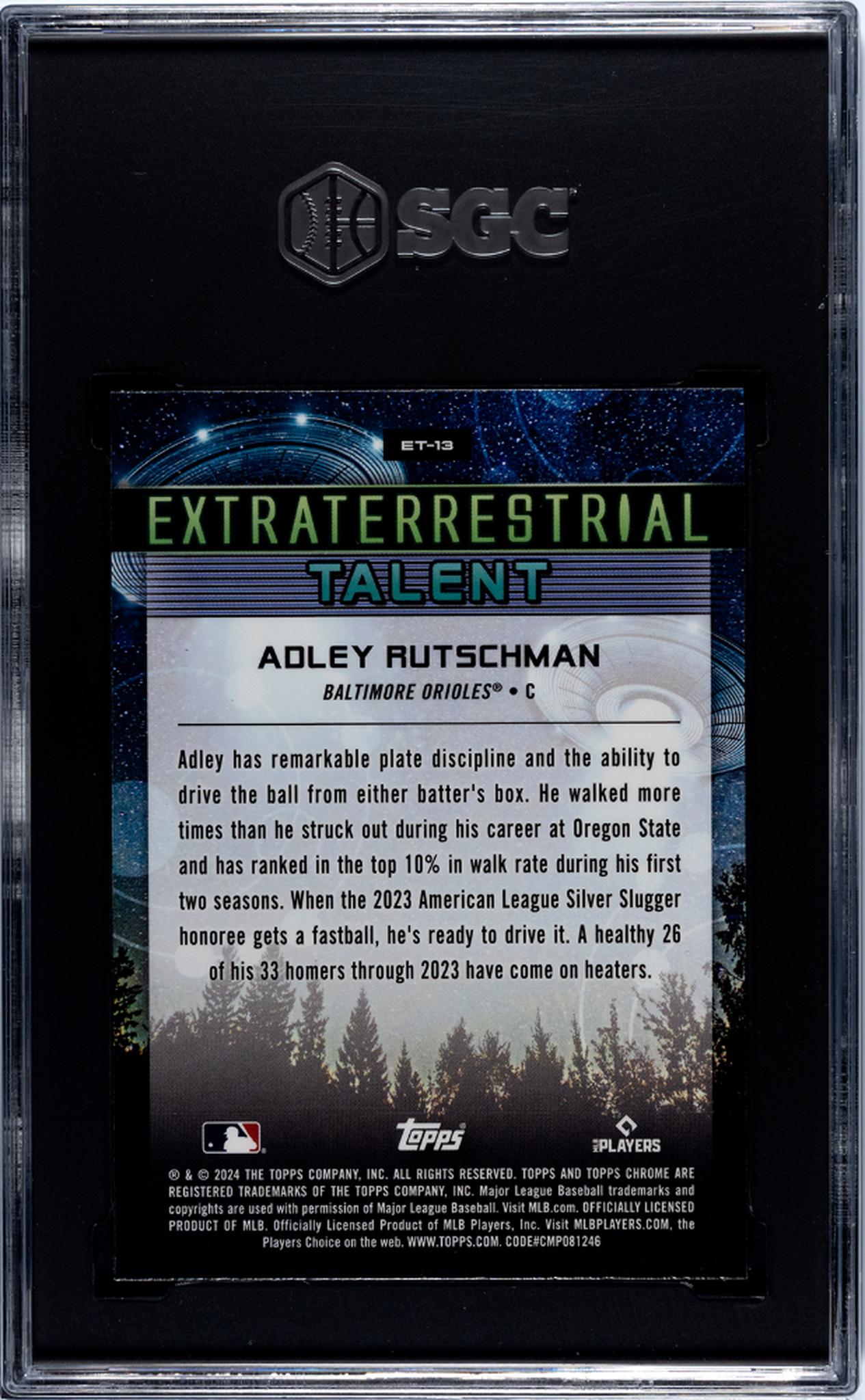 2024 Topps Cosmic Chrome ET Adley Rutschman #ET-13 SGC 9.5