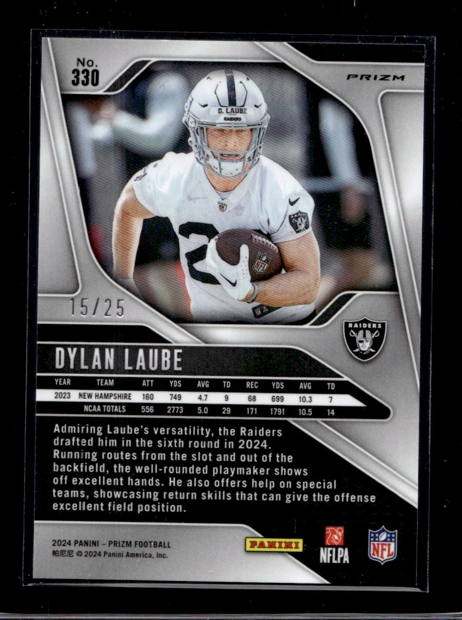 2024 Panini Prizm Rookie Blue Shimmer /25 #330 Dylan Laube