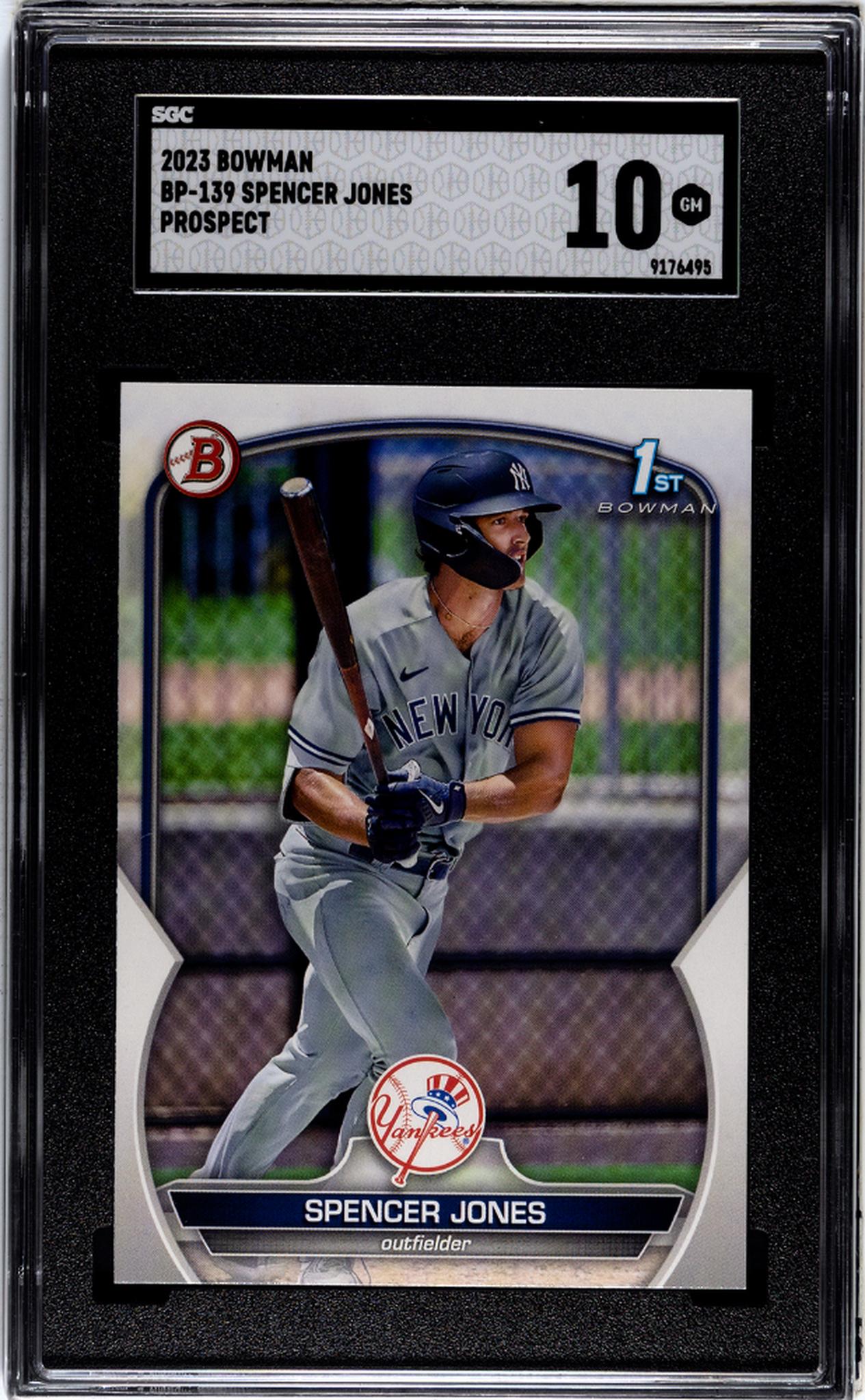 2023 Topps Bowman Spencer Jones #BP-139 1st Bowman SGC 10