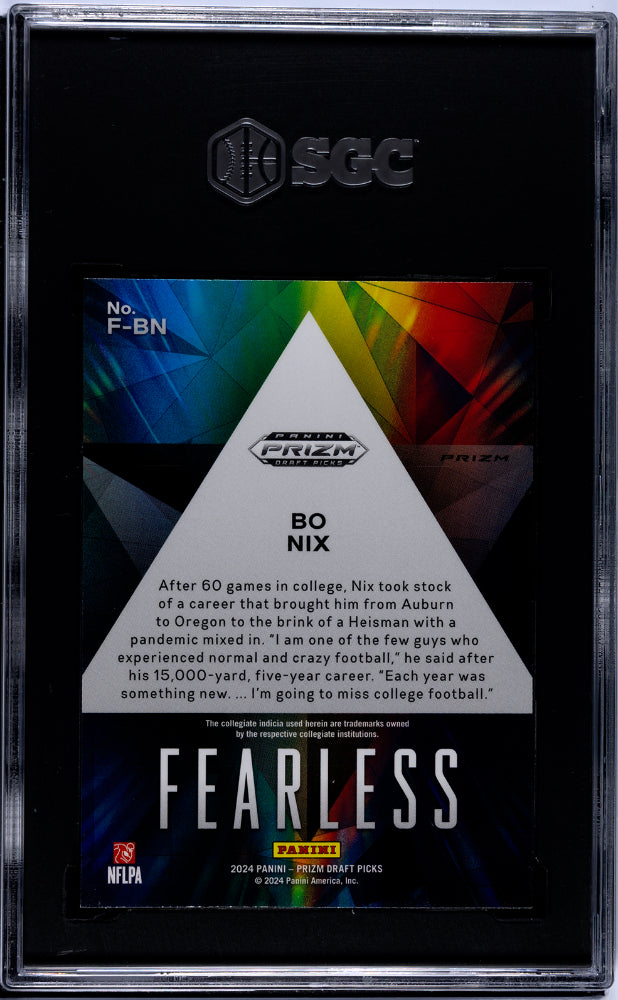 2024 Prizm #F-BN Bo Nix Fearless SGC 9.5