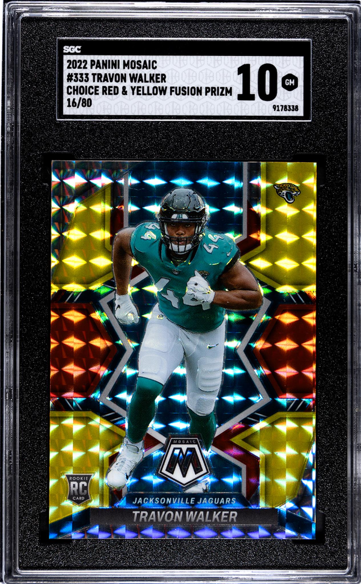 2022 Panini Mosaic Travon Walker #333 /80 SGC 10