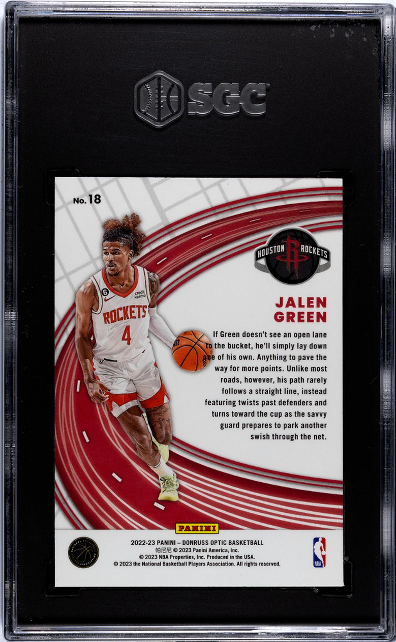 2022-23 Panini Donruss Optic Express Lane Jalen Green #18 SGC 10
