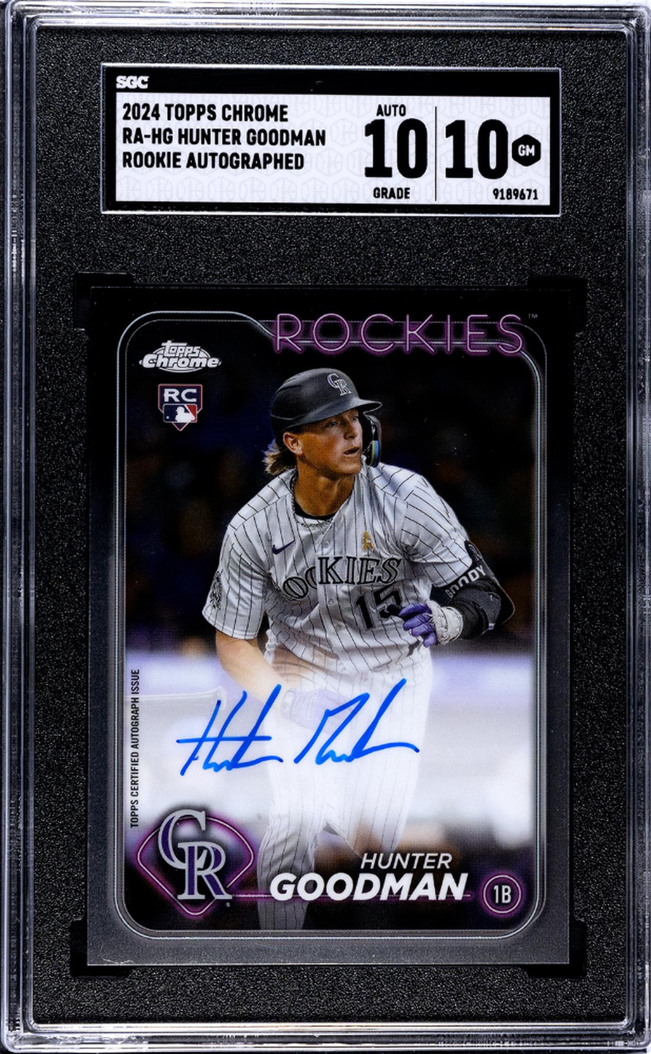 2024 Topps Chrome #RA-HG Hunter Goodman Rk. Auto SGC 10